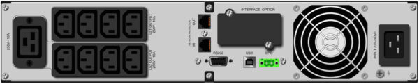 NEXT UPS Systems Mantis II 2000 RT2U NETPACK UPS Line-interactive 2 kVA 1800 W 8 AC-uitgang(en) - Afbeelding 3