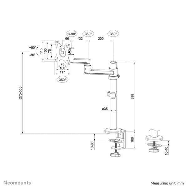 Neomounts monitorarm - Afbeelding 20