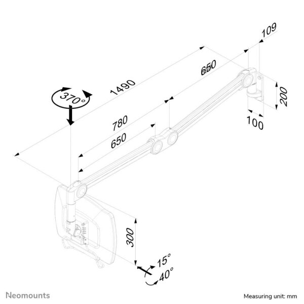 Neomounts medische wandsteun - Afbeelding 4