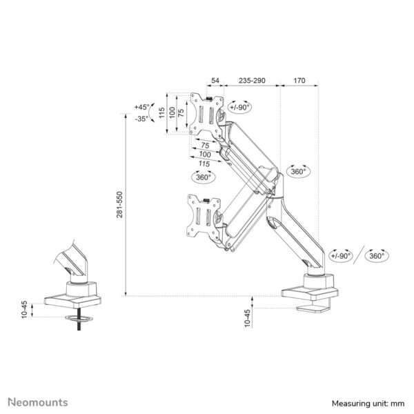 Neomounts monitorarm - Afbeelding 19