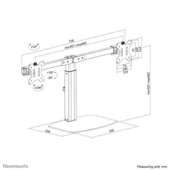 Neomounts monitor stand - Afbeelding 14