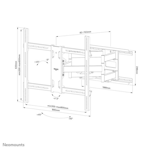 Neomounts heavy duty TV wandsteun - Afbeelding 16