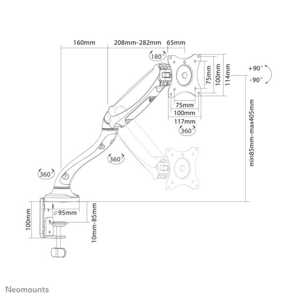 Neomounts monitorarm - Afbeelding 9