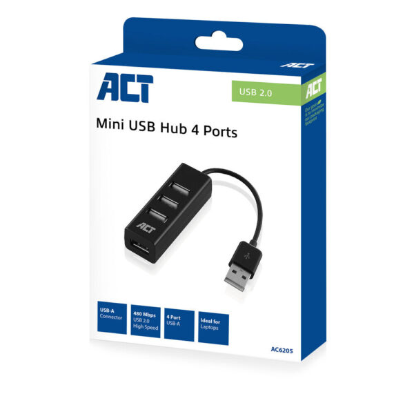 ACT USB hub 4 poorts USB-A - Afbeelding 6