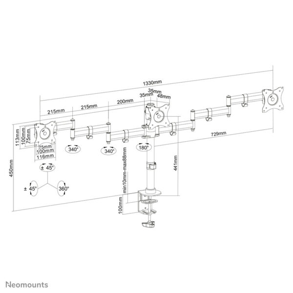 Neomounts monitorarm - Afbeelding 3