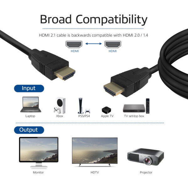 ACT 3 meter HDMI 8K Ultra High Speed kabel v2.1 HDMI-A male - HDMI-A male - Afbeelding 3