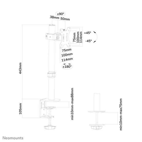 Neomounts monitorarm - Afbeelding 5