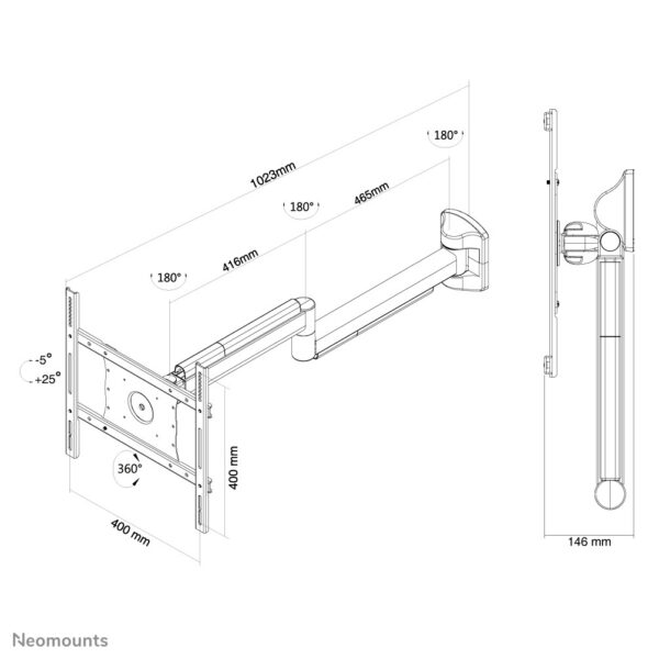 Neomounts medische wandsteun - Afbeelding 3