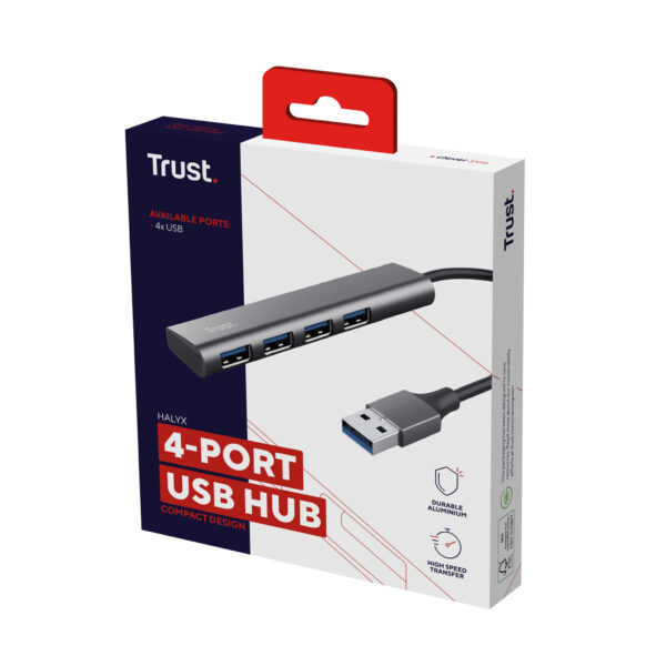 Trust Halyx USB 3.2 Gen 1 (3.1 Gen 1) Type-A 5 Mbit/s Zwart, Grijs - Afbeelding 7