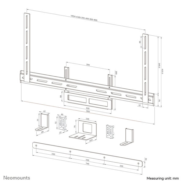 Neomounts universele videobar kit - Afbeelding 20