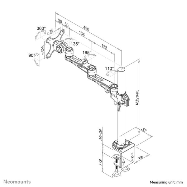 Neomounts monitorarm - Afbeelding 8