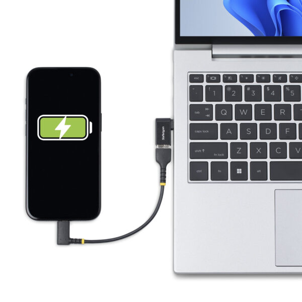 StarTech.com Haakse USB-C naar USB-A Adapter, USB 5Gbps, Compacte USB-C Male naar USB-A Female Adapter, Duurzame Metalen Behuizi - Afbeelding 6