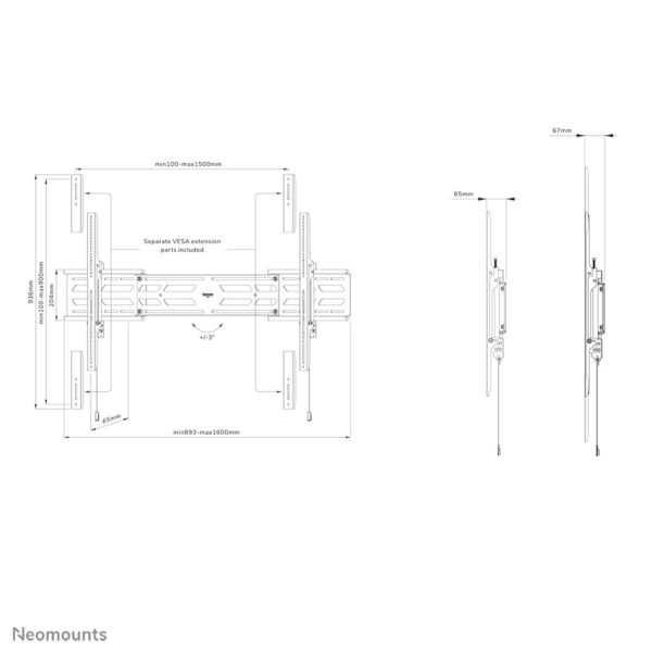 Neomounts heavy duty TV wandsteun - Afbeelding 20