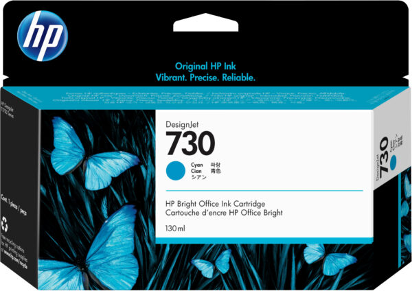 HP 730 cyaan DesignJet inktcartridge, 130 ml