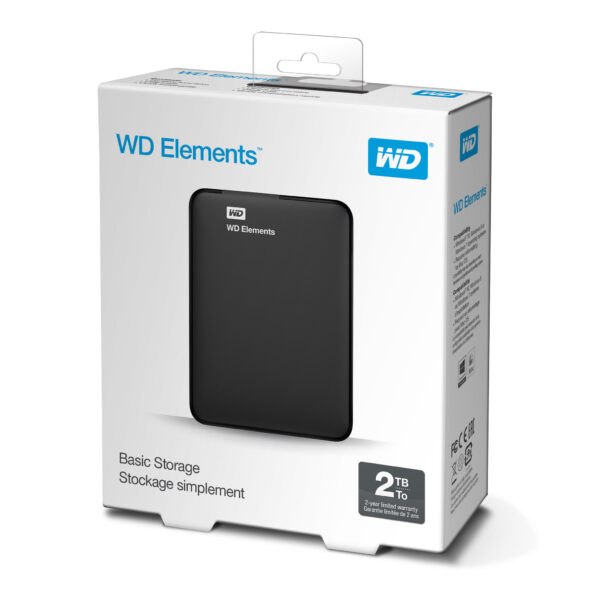 Western Digital WD Elements Portable 2.5 Inch externe HDD 2TB, Zwart - Afbeelding 8