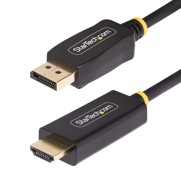 StarTech.com 2m DisplayPort naar HDMI Adapter Kabel, 4K 60Hz met HDR, DP naar HDMI 2.0b, Actieve Video Converter, DisplayPort De