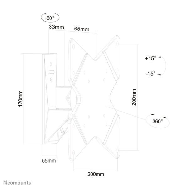 Neomounts tv/monitor wandsteun - Afbeelding 8