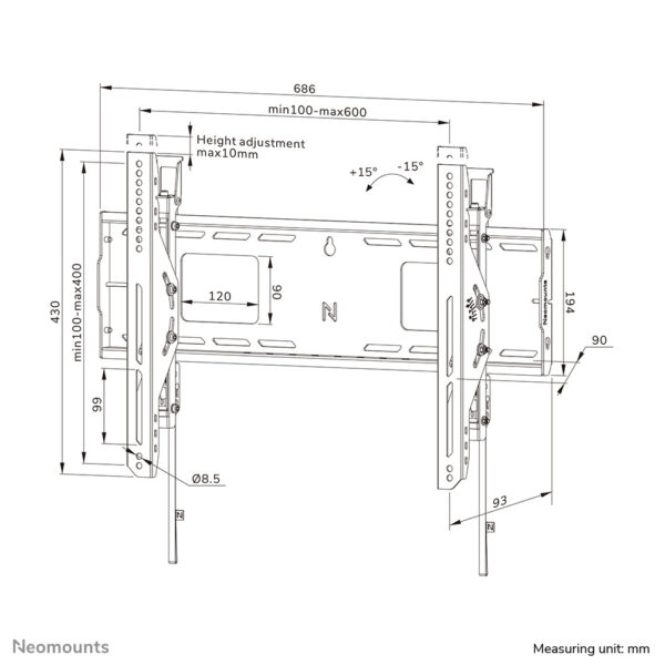 Neomounts heavy duty tv wandsteun - Afbeelding 17