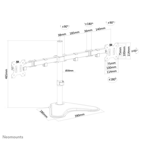 Neomounts monitor stand - Afbeelding 11