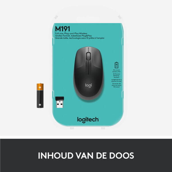 Logitech M190 Full-Size Wireless Mouse - Afbeelding 12