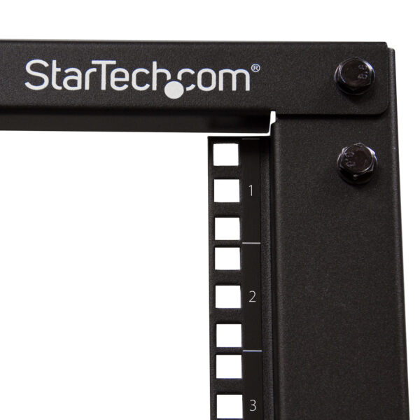 StarTech.com 4-Post 15U Mobiel Open Frame Server Rack, 19" Patchkast met Wielen en 4 Stijlen, Open Serverkast met Verstelbare Di - Afbeelding 7