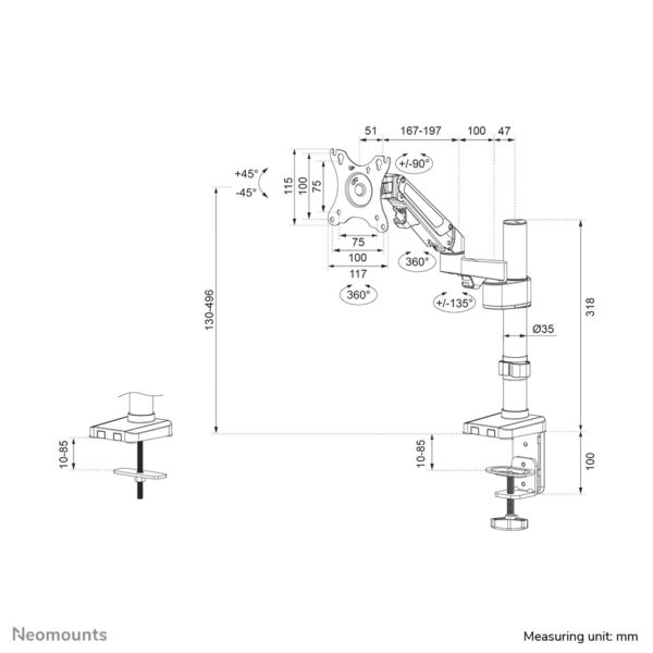 Neomounts monitorarm - Afbeelding 19