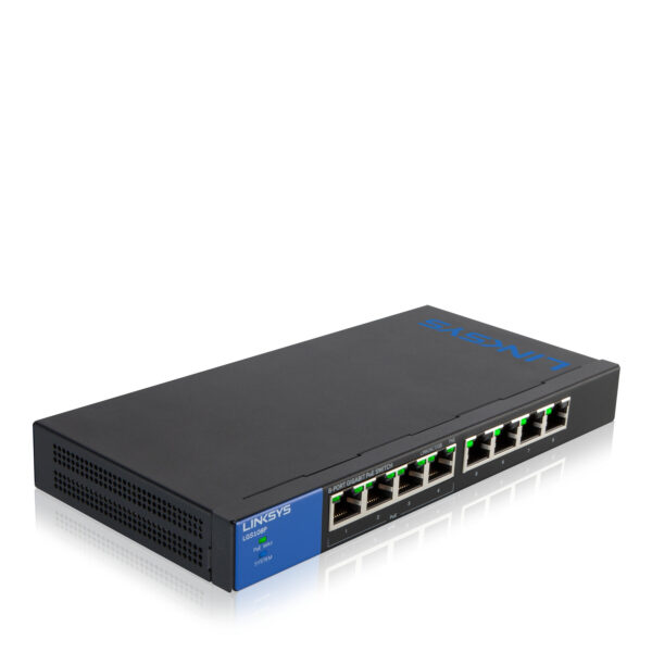 Linksys 8-poorts Gigabit PoE-desktopswitch (LGS108P) - Afbeelding 3