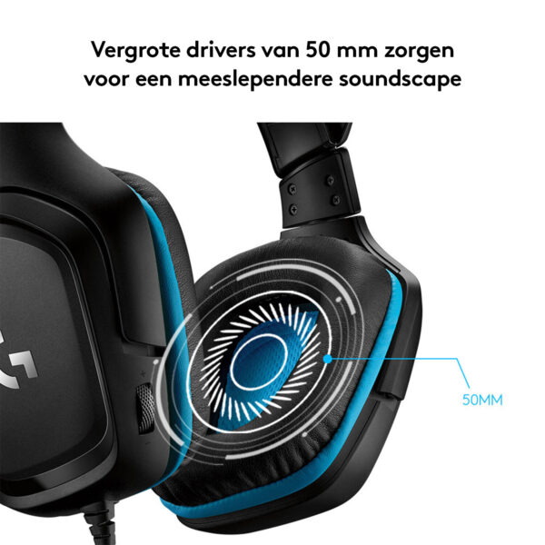 Logitech G G432 7.1 Surround Sound Wired Gaming Headset - Afbeelding 12