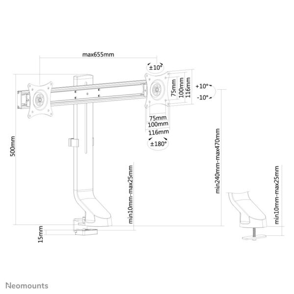 Neomounts monitorarm - Afbeelding 17