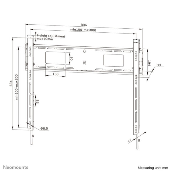 Neomounts heavy duty tv wandsteun - Afbeelding 17