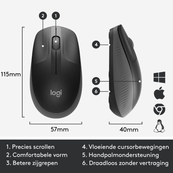 Logitech M190 Full-Size Wireless Mouse - Afbeelding 11