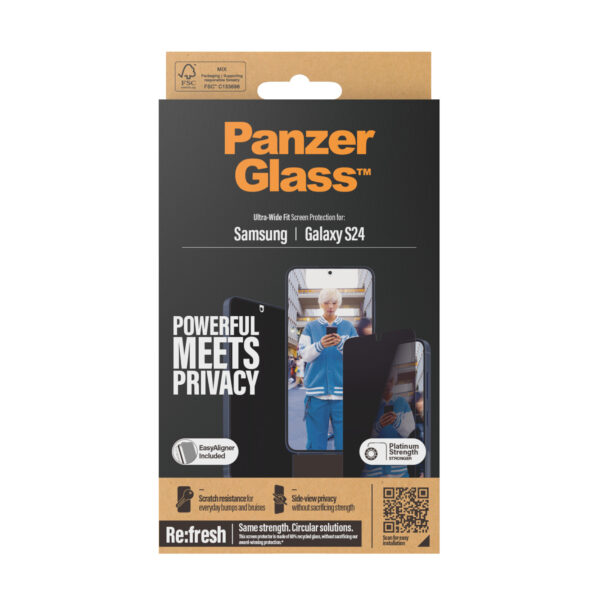 PanzerGlass Ultra Wide Fit Privacy Doorzichtige schermbeschermer Samsung 1 stuk(s) - Afbeelding 3