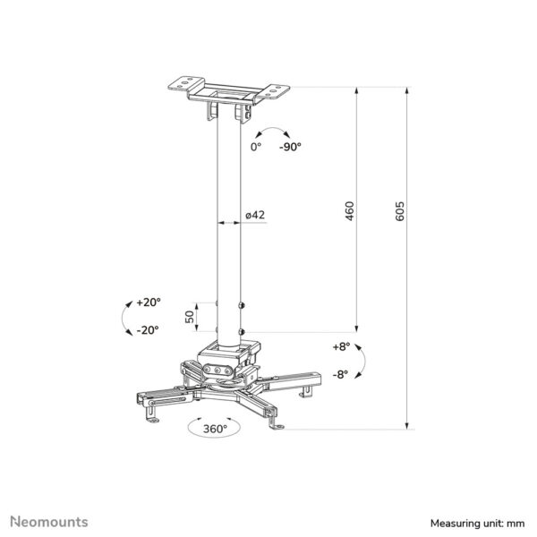 Neomounts projector plafondsteun - Afbeelding 17