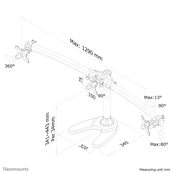 Neomounts monitor stand - Afbeelding 6