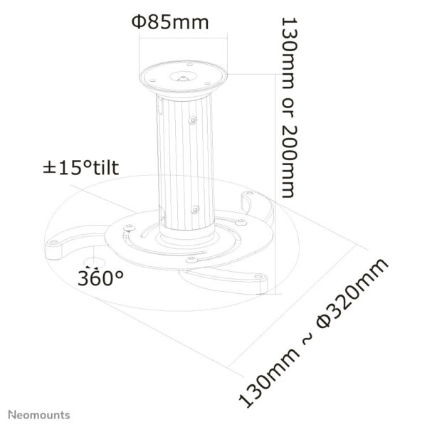 Neomounts projector plafondsteun - Afbeelding 11