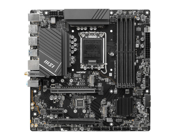 MSI PRO B760M-A WIFI moederbord Intel B760 LGA 1700 micro ATX - Afbeelding 2