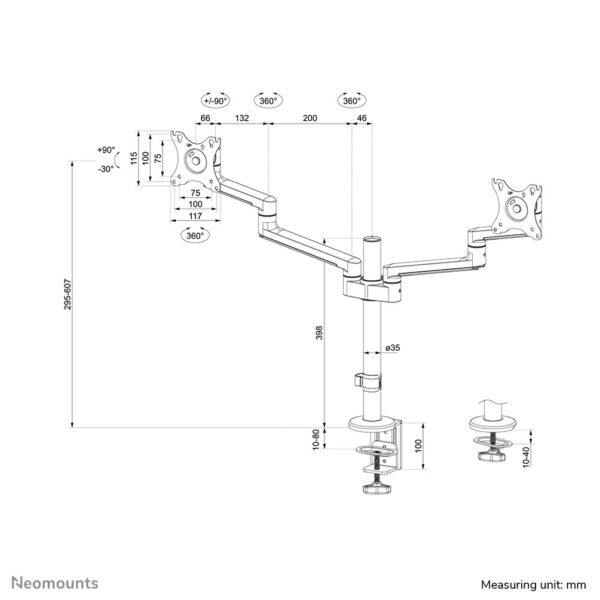 Neomounts monitorarm - Afbeelding 20