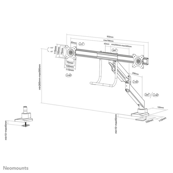 Neomounts monitorarm - Afbeelding 13