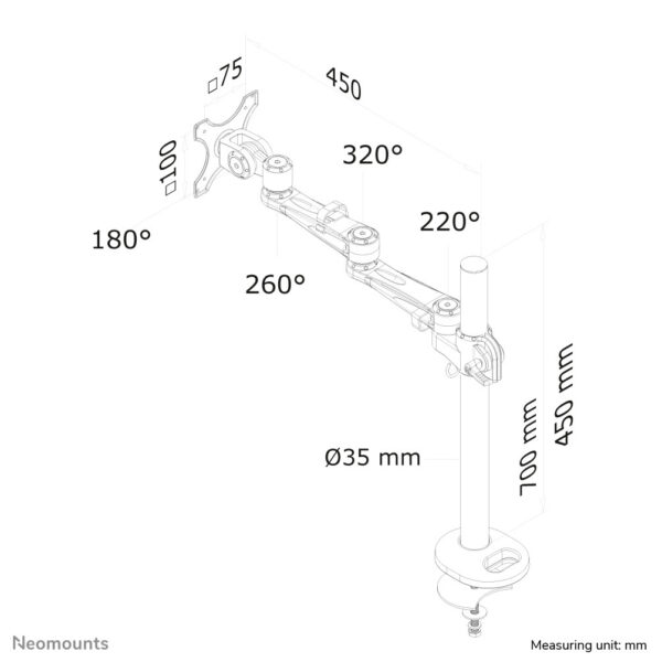 Neomounts monitorarm - Afbeelding 8