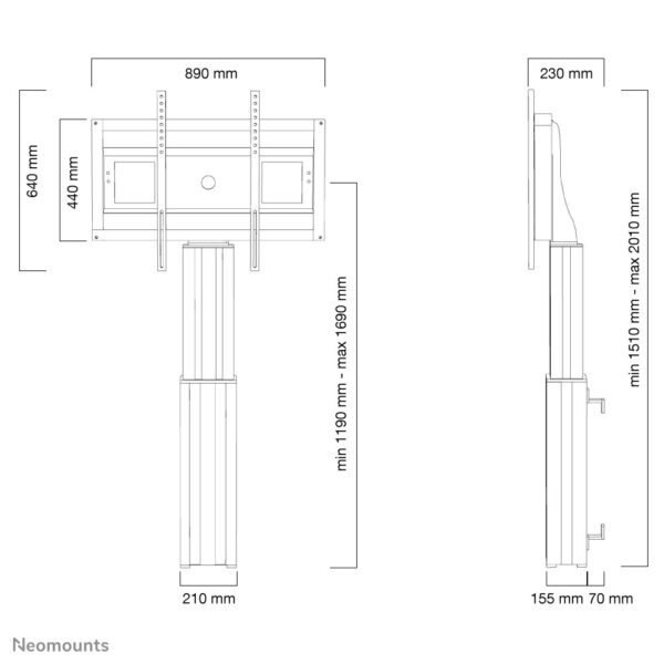 Neomounts gemotoriseerde wandsteun - Afbeelding 7