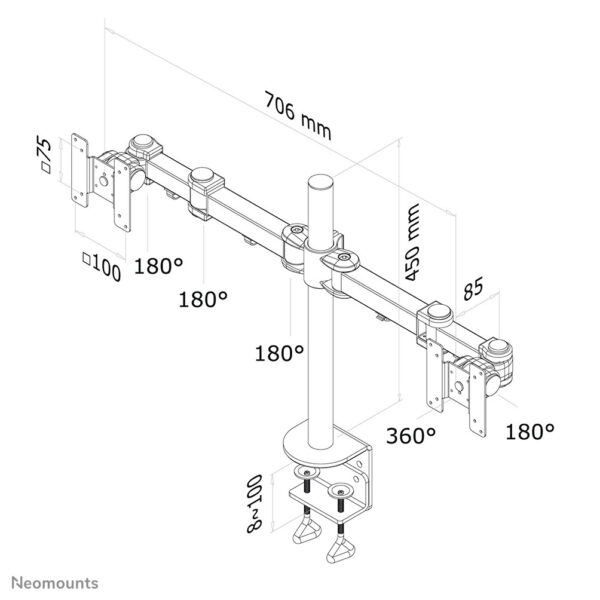 Neomounts monitorarm - Afbeelding 7