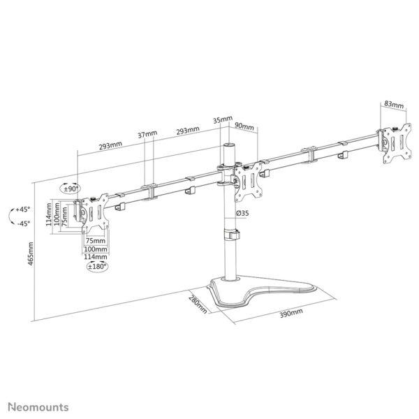 Neomounts monitor stand - Afbeelding 14