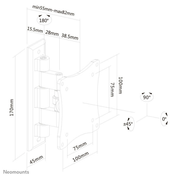 Neomounts tv/monitor wandsteun - Afbeelding 3