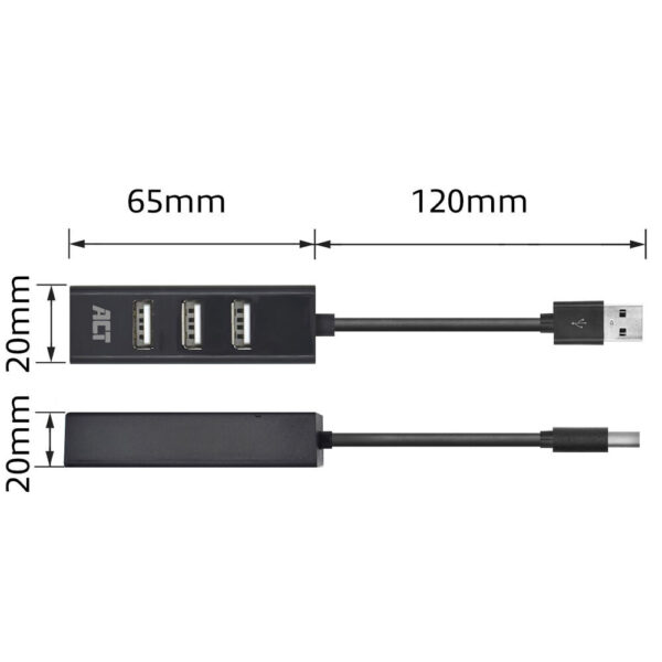 ACT USB hub 4 poorts USB-A - Afbeelding 2