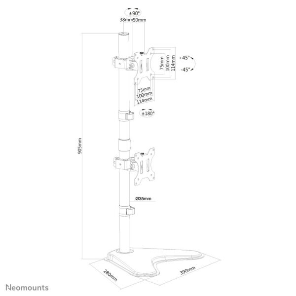 Neomounts monitor stand - Afbeelding 3