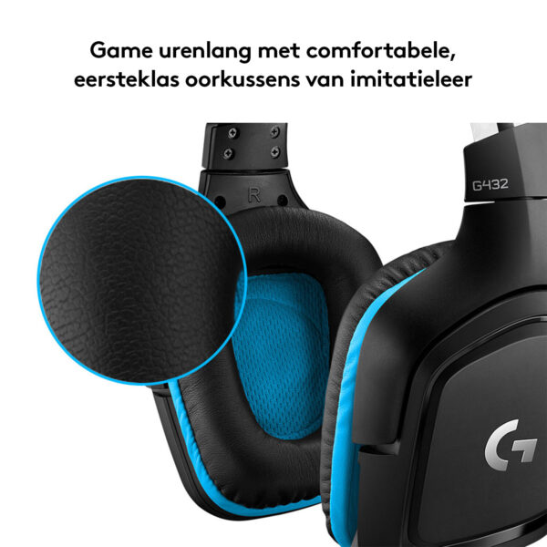 Logitech G G432 7.1 Surround Sound Wired Gaming Headset - Afbeelding 13