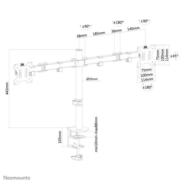 Neomounts monitorarm - Afbeelding 20