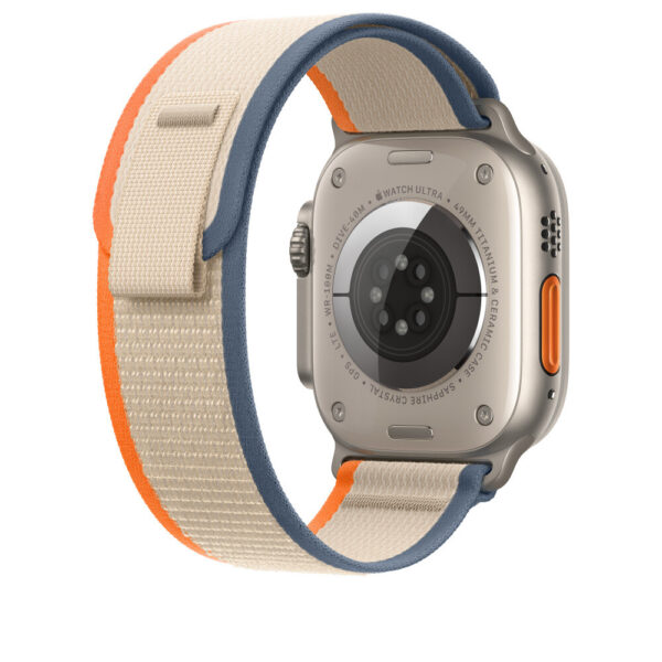 Apple MT5X3ZM/A slimme draagbare accessoire Band Beige, Oranje Nylon, Gerecycled polyester, Titanium, Spandex - Afbeelding 4