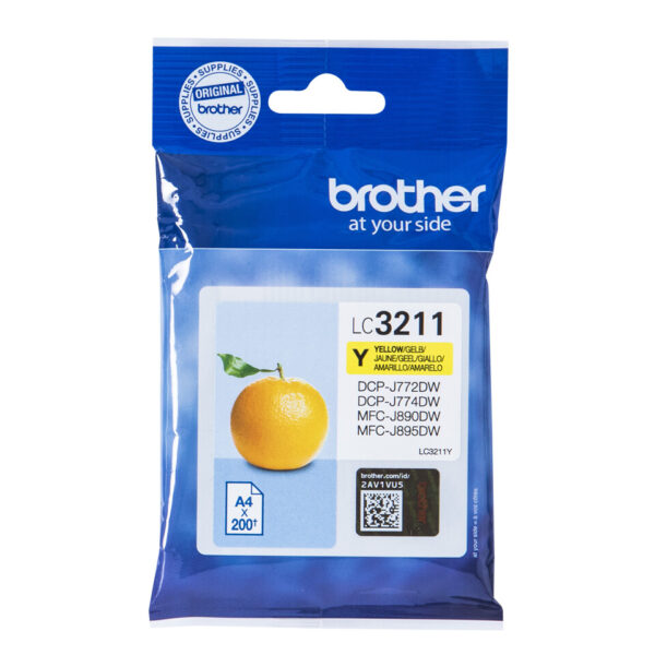 Brother LC-3211Y inktcartridge Origineel Normaal rendement Geel