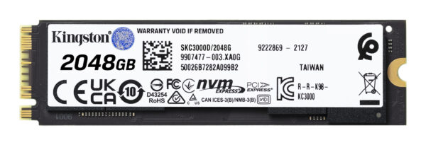 Kingston Technology 2048G KC3000 M.2 2280 NVMe SSD - Afbeelding 9